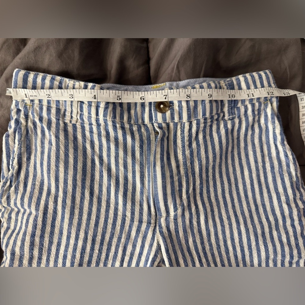 Mini Boden Blue & White Boys Seersucker Shorts w Adjustable Waist Size 10 Years - Picture 7 of 8